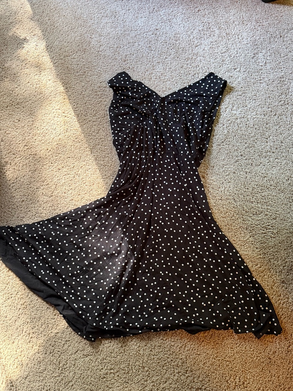 Salaam Marilyn B Polka Dot Fit & Flare Dress XL Made in USA NWOT